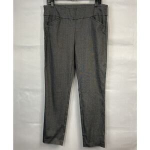 Christopher Banks Pants 8 Stretch Slimming Ankle Straight Pull On Grey Black